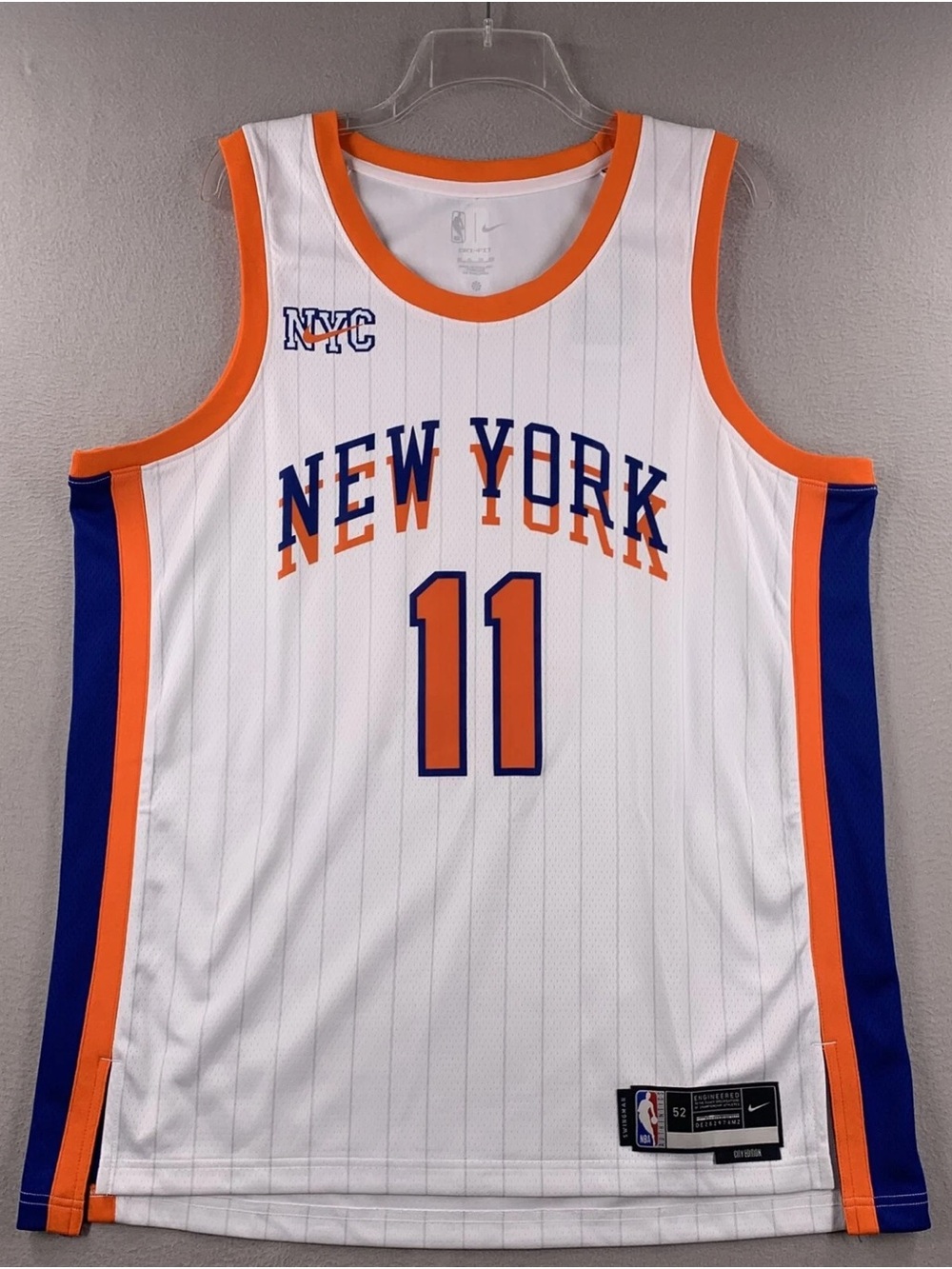 Nike White Orange Blue New York Basketball Jersey #11
